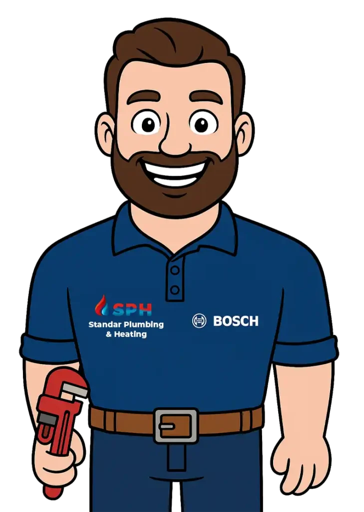 Image of a cartoon plumber